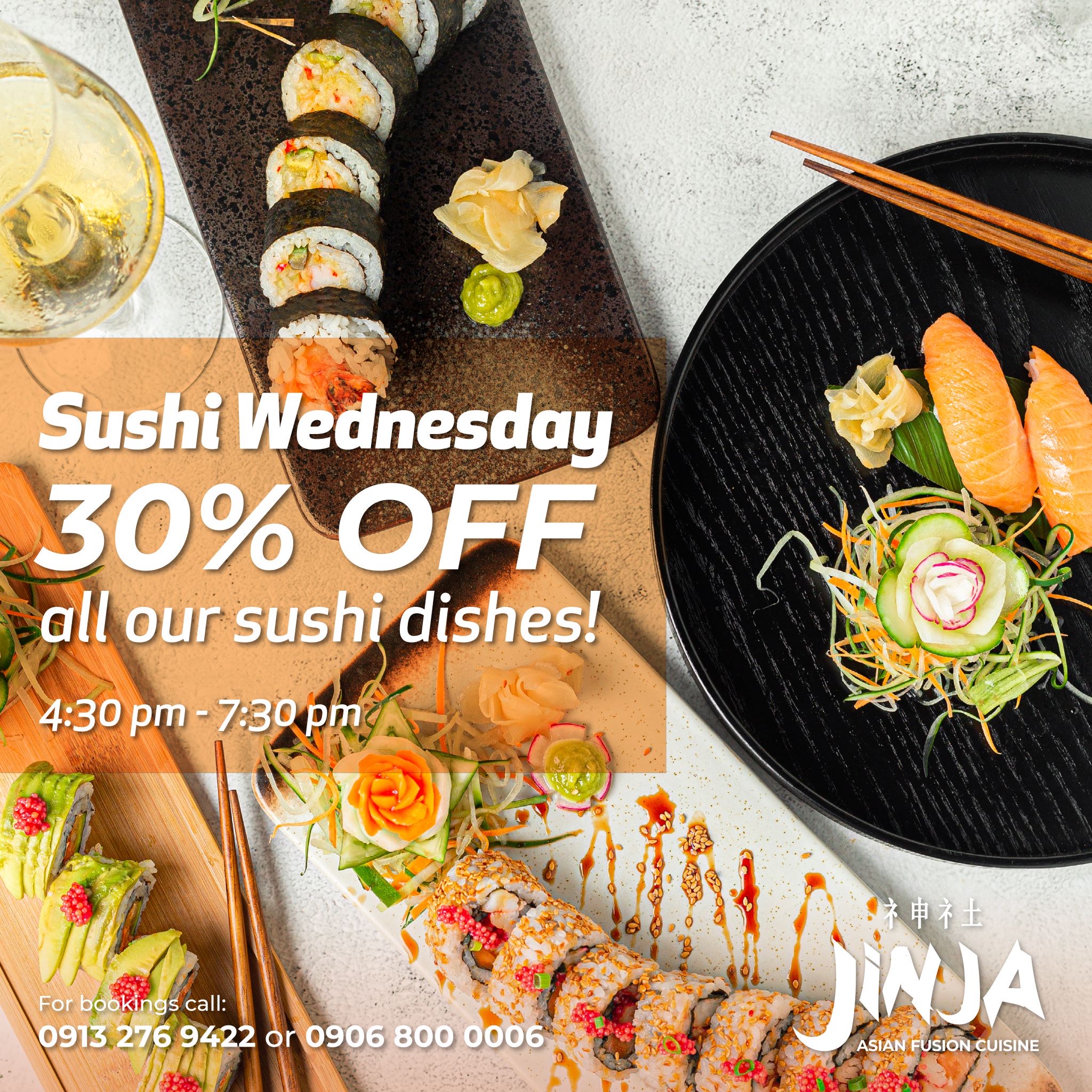 Sushi Wednesday at Jinja restaurant